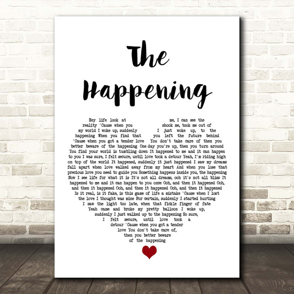 Diana Ross The Supremes The Happening White Heart Song Lyric Print