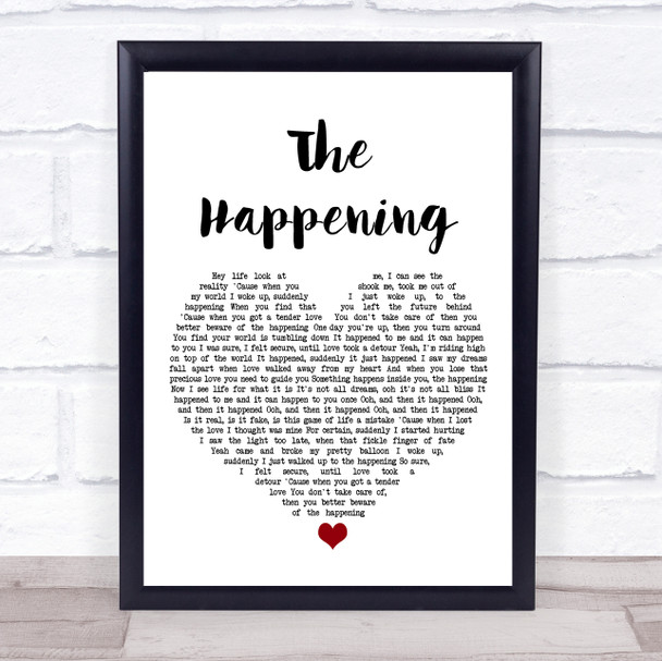 Diana Ross The Supremes The Happening White Heart Song Lyric Print