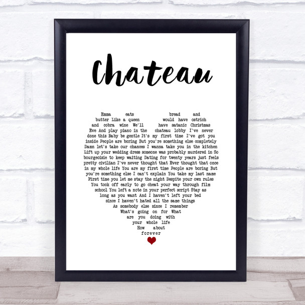 Father John Misty Chateau White Heart Song Lyric Print