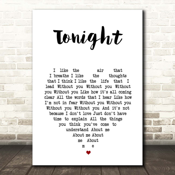 Angel Olsen Tonight White Heart Song Lyric Print