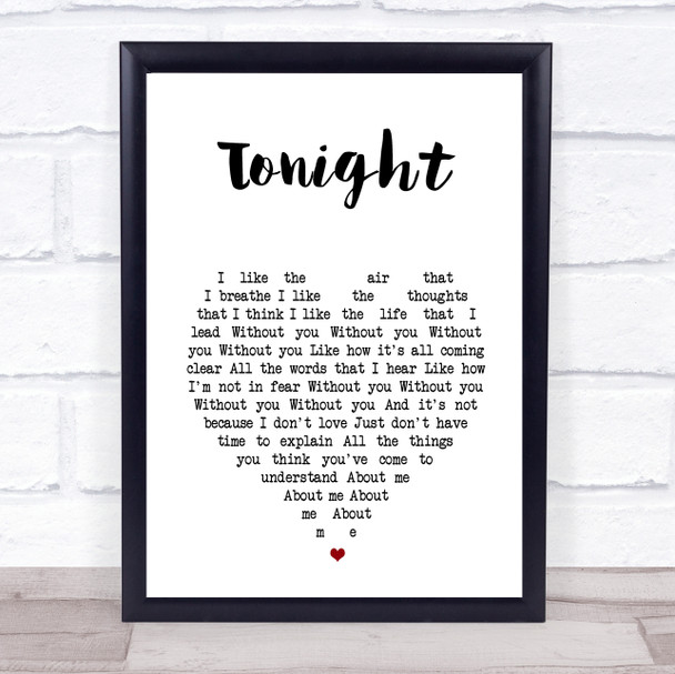 Angel Olsen Tonight White Heart Song Lyric Print