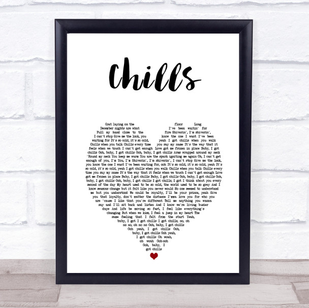 Why Don't We Chills White Heart Song Lyric Print
