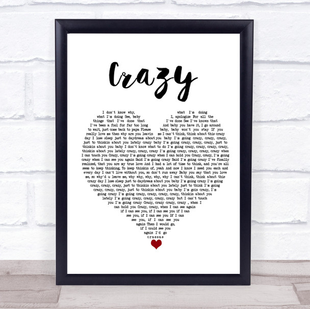 K-Ci & JoJo Crazy White Heart Song Lyric Print