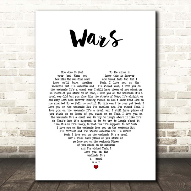 Of Monsters And Men Wars White Heart Song Lyric Print