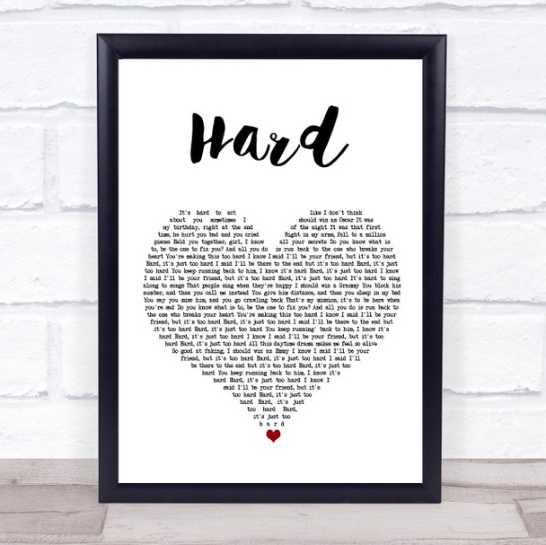 Why Don't We Hard White Heart Song Lyric Print