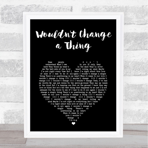 Kylie Minogue Wouldn't Change a Thing Black Heart Song Lyric Music Art Print