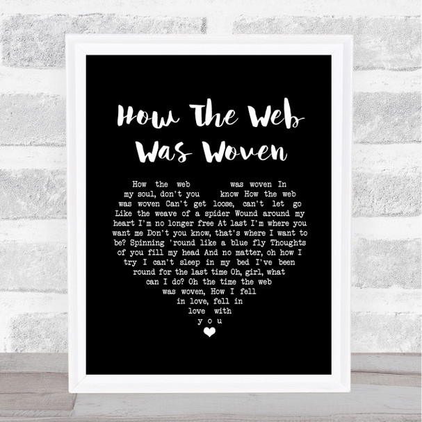 Elvis Presley How The Web Was Woven Black Heart Song Lyric Music Art Print