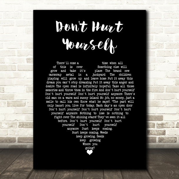 Marillion Don't Hurt Yourself Black Heart Song Lyric Music Art Print