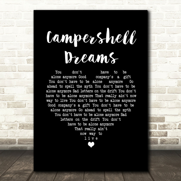 Grandaddy Campershell Dreams Black Heart Song Lyric Music Art Print