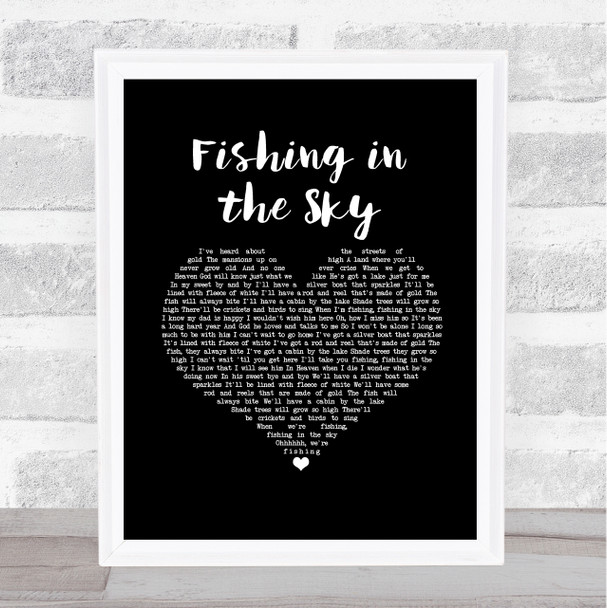 Travis Smith Fishing in the Sky Black Heart Song Lyric Music Art Print