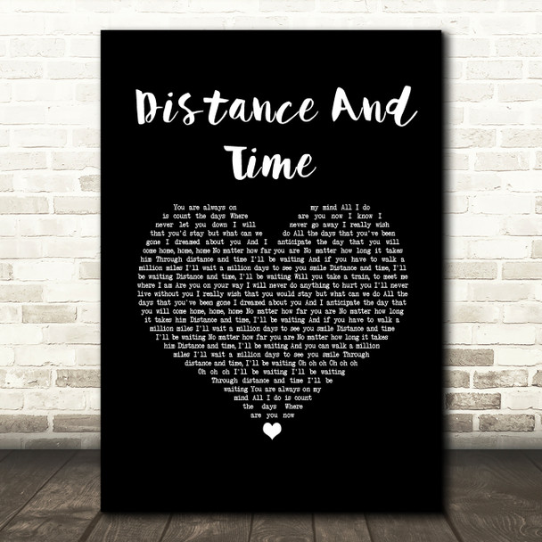 Alicia Keys Distance And Time Black Heart Song Lyric Music Art Print