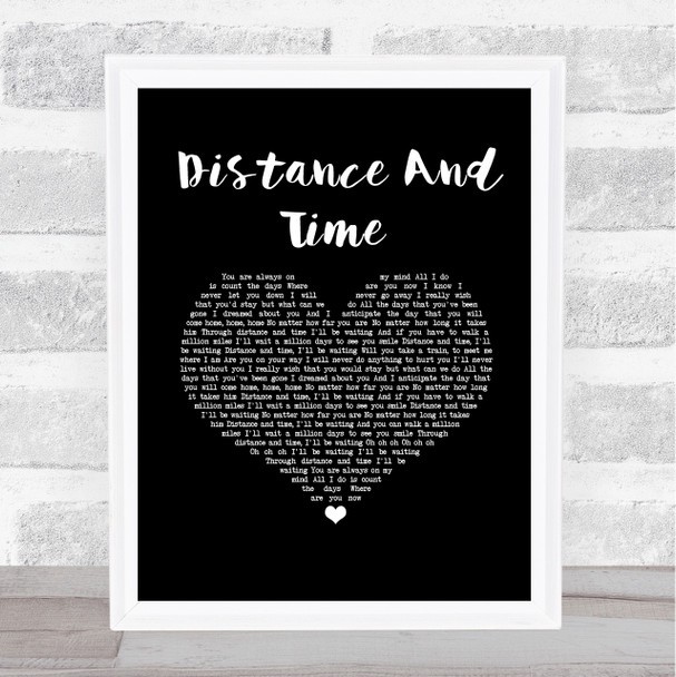 Alicia Keys Distance And Time Black Heart Song Lyric Music Art Print