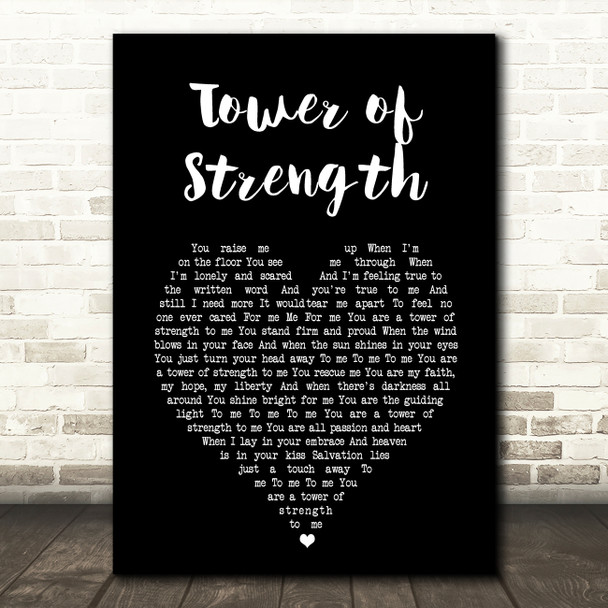 The Mission Tower of Strength Black Heart Song Lyric Music Art Print