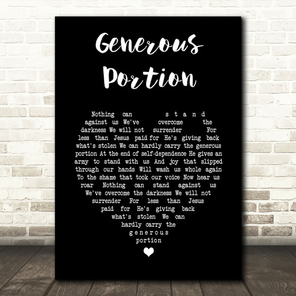 Cageless Birds Generous Portion Black Heart Song Lyric Music Art Print