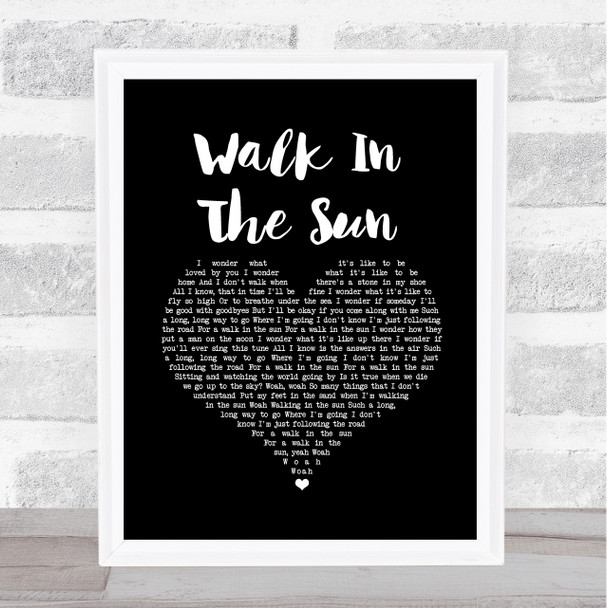 McFly Walk In The Sun Black Heart Song Lyric Music Art Print