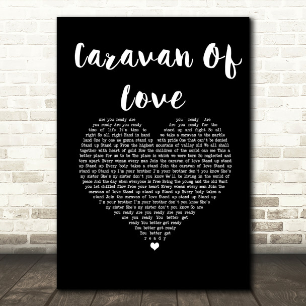 The Housemartins Caravan Of Love Black Heart Song Lyric Music Art Print