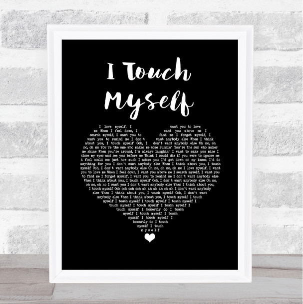 Divinyls I Touch Myself Black Heart Song Lyric Music Art Print