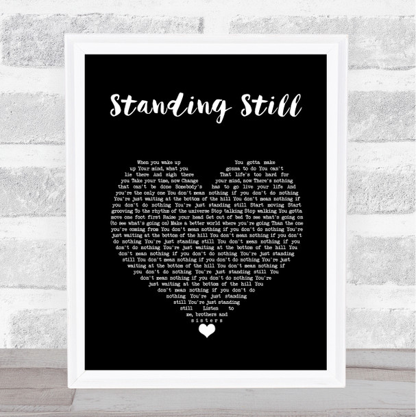 Ringo Starr Standing Still Black Heart Song Lyric Music Art Print