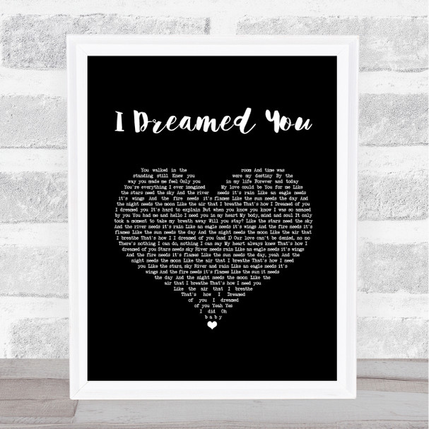Anastacia I Dreamed You Black Heart Song Lyric Music Art Print