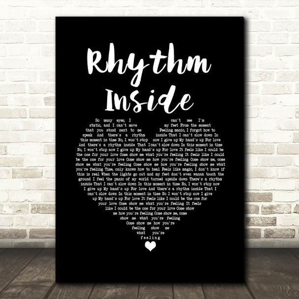 Calum Scott Rhythm Inside Black Heart Song Lyric Music Art Print