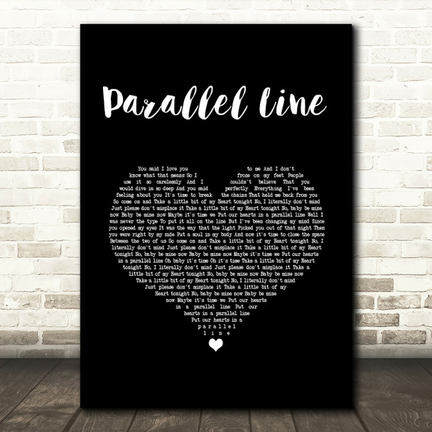 Keith Urban Parallel Line Black Heart Song Lyric Music Art Print