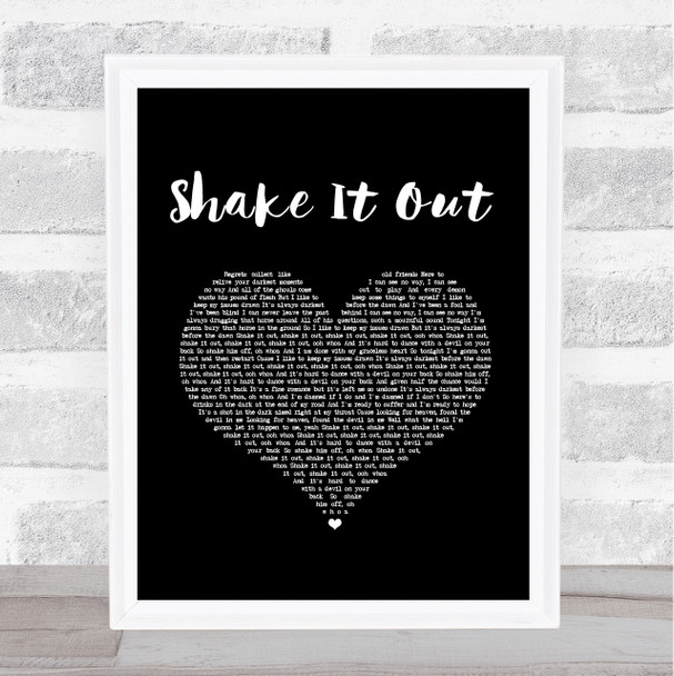 Florence + The Machine Shake It Out Black Heart Song Lyric Music Art Print