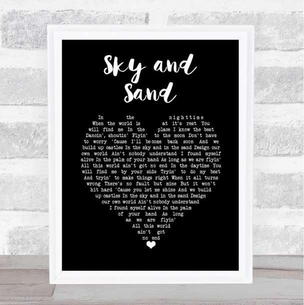 Paul Kalkbrenner Sky and Sand Black Heart Song Lyric Music Art Print