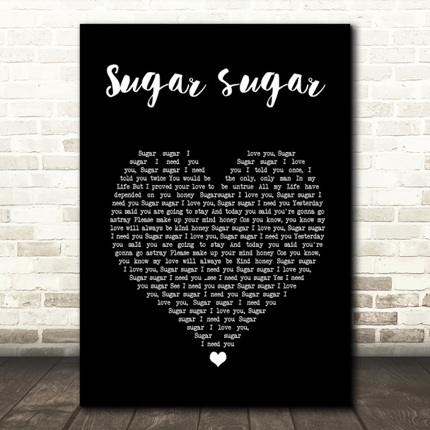 Doreen Shaffer Sugar sugar Black Heart Song Lyric Music Art Print