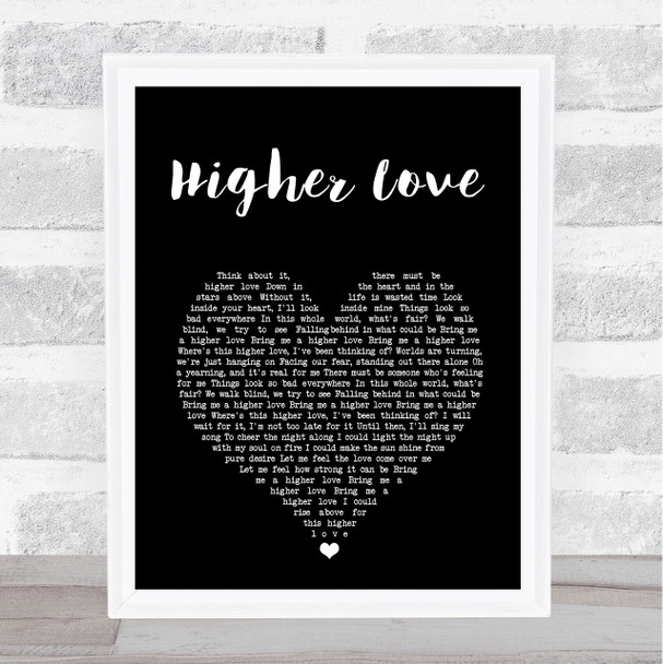 James Vincent McMorrow Higher Love Black Heart Song Lyric Music Art Print