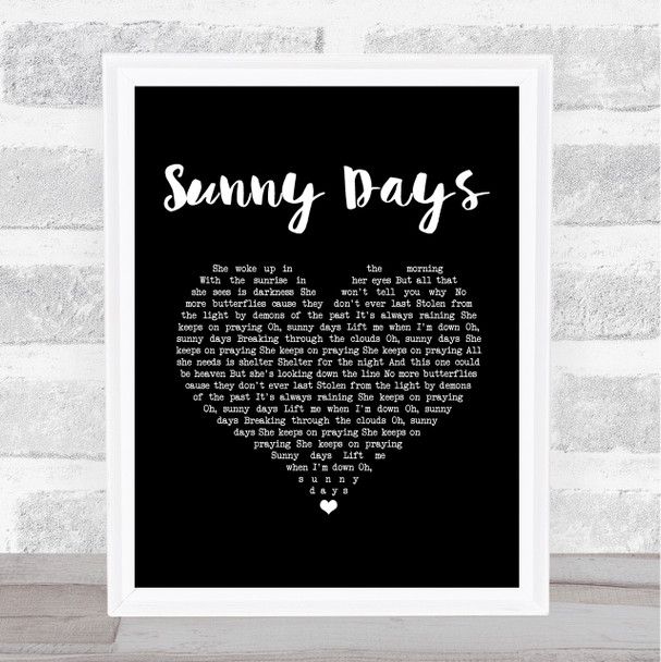 Armin Van Buuren Sunny Days Black Heart Song Lyric Music Art Print