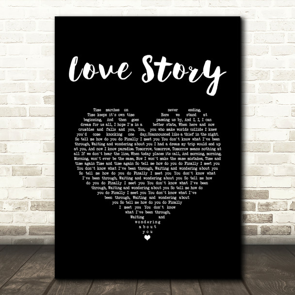 Layo & Bushwacka! Love Story Black Heart Song Lyric Music Art Print