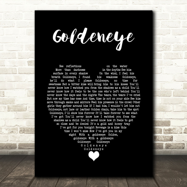 Tina Turner Goldeneye Black Heart Song Lyric Music Art Print