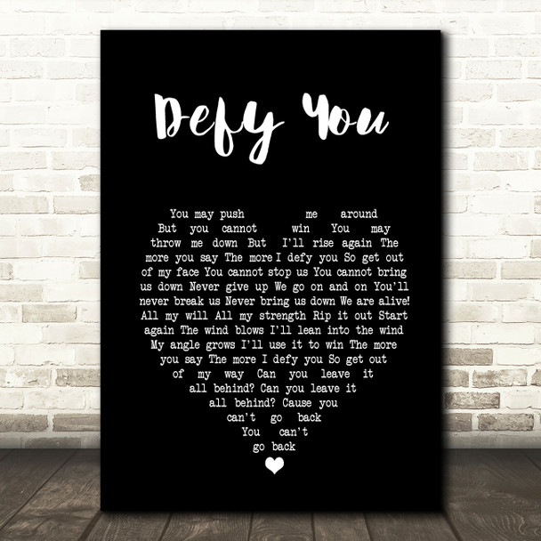 The Offspring Defy You Black Heart Song Lyric Music Art Print