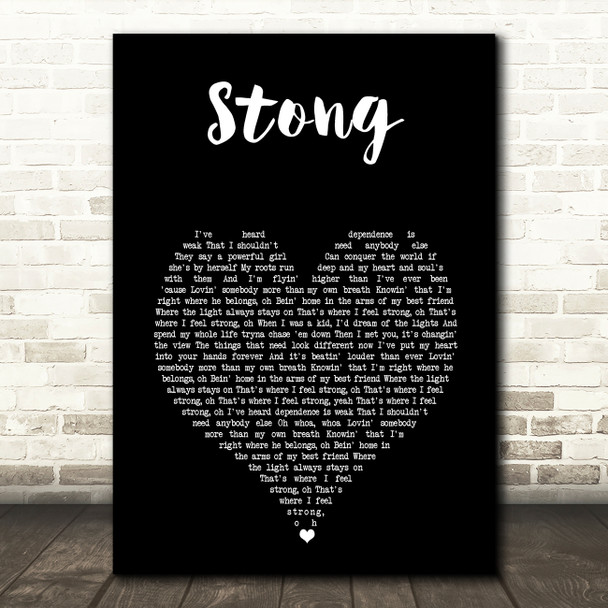 Gabby Barrett Strong Black Heart Song Lyric Music Art Print