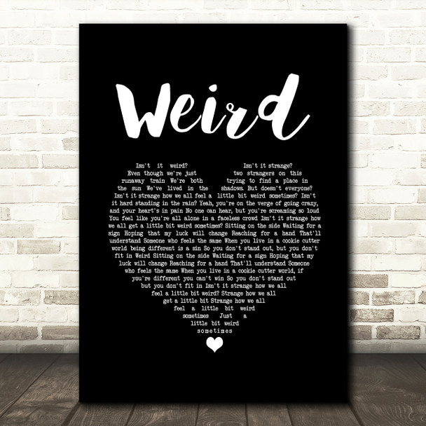 Hanson Weird Black Heart Song Lyric Music Art Print