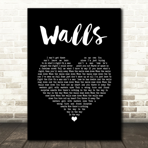 Kings Of Leon Walls Black Heart Song Lyric Music Art Print