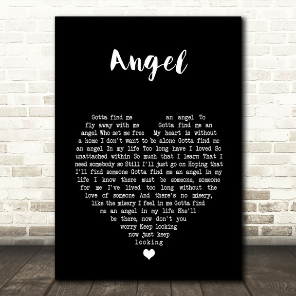 Simply Red Angel Black Heart Song Lyric Music Art Print