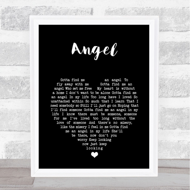 Simply Red Angel Black Heart Song Lyric Music Art Print