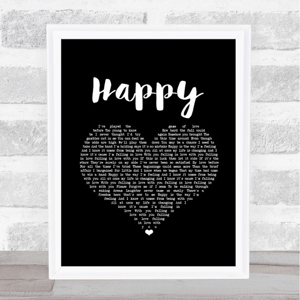 The Carpenters Happy Black Heart Song Lyric Music Art Print