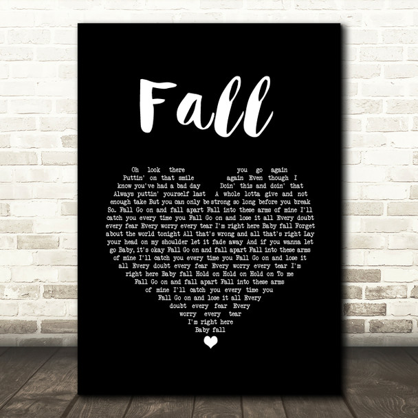 Clay Walker Fall Black Heart Song Lyric Music Art Print