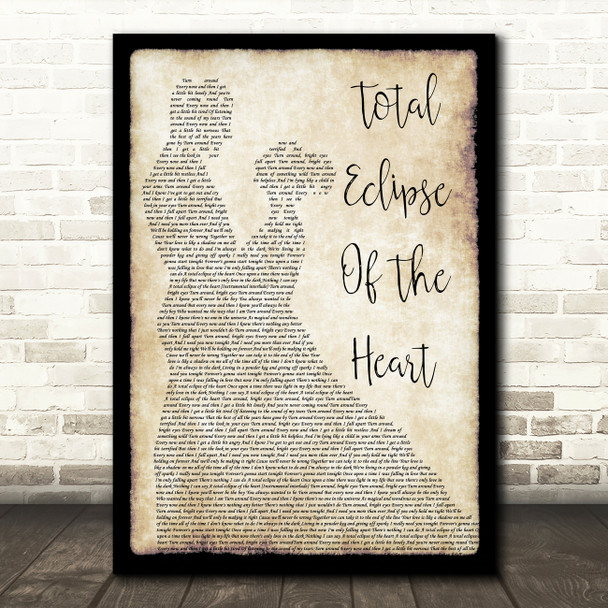 Bonnie Tyler Total Eclipse Of The Heart Man Lady Dancing Song Lyric Music Art Print