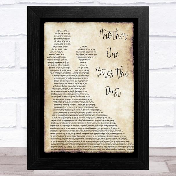 Queen Another One Bites The Dust Man Lady Dancing Song Lyric Music Art Print
