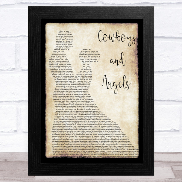 Dustin Lynch Cowboys and Angels Man Lady Dancing Song Lyric Music Art Print