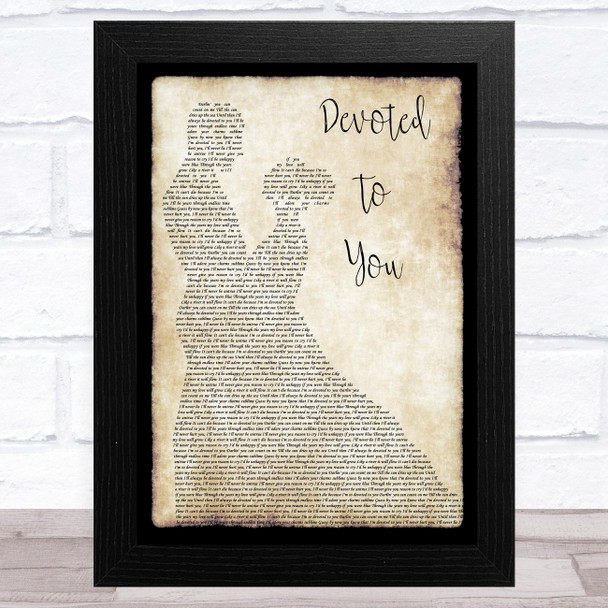 The Everly Brothers Devoted To You Man Lady Dancing Song Lyric Music Art Print