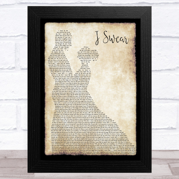 Boyz II Men I Swear Man Lady Dancing Song Lyric Music Art Print