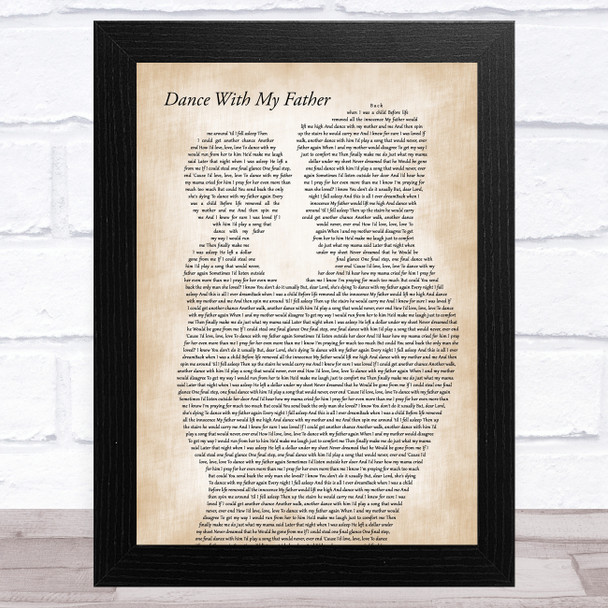 Luther Vandross Dance With My Father Father & Child Song Lyric Music Art Print