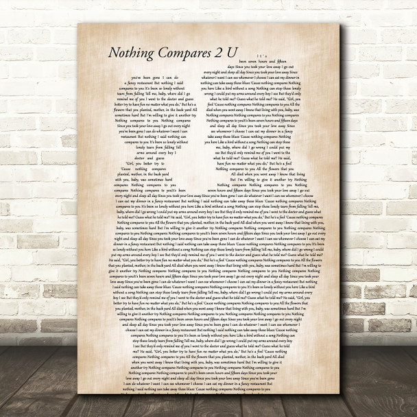 Sinead O'Connor Nothing Compares 2 U Father & Child Song Lyric Music Art Print