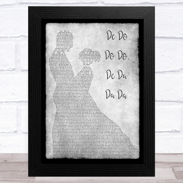 The Police De Do Do Do, De Da Da Da Grey Man Lady Dancing Song Lyric Music Art Print