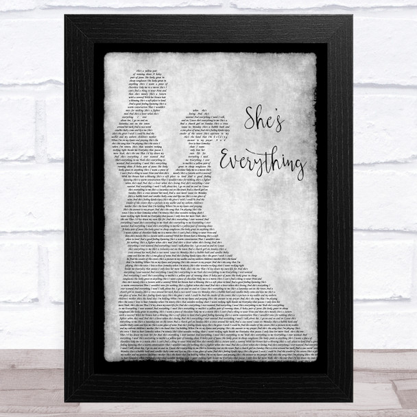 Brad Paisley She's Everything Grey Man Lady Dancing Song Lyric Music Art Print