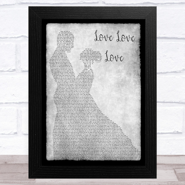 The Mountain Goats Love Love Love Grey Man Lady Dancing Song Lyric Music Art Print